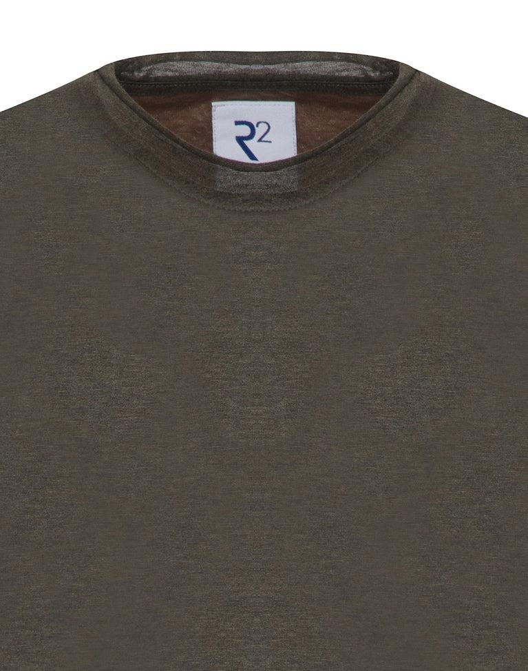 R2 Amsterdam Donkergroen Katoenen Overhemd Met Lange Mouwen