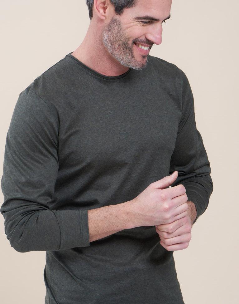 R2 Amsterdam Donkergroen Katoenen Overhemd Met Lange Mouwen