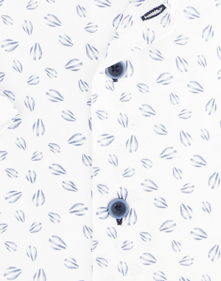 R2 Amsterdam Korte Mouwen Luchtballonprint Knitted Piqué Overhemd