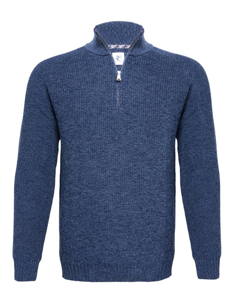 r2 amsterdam 100% merino wollen trui met rits