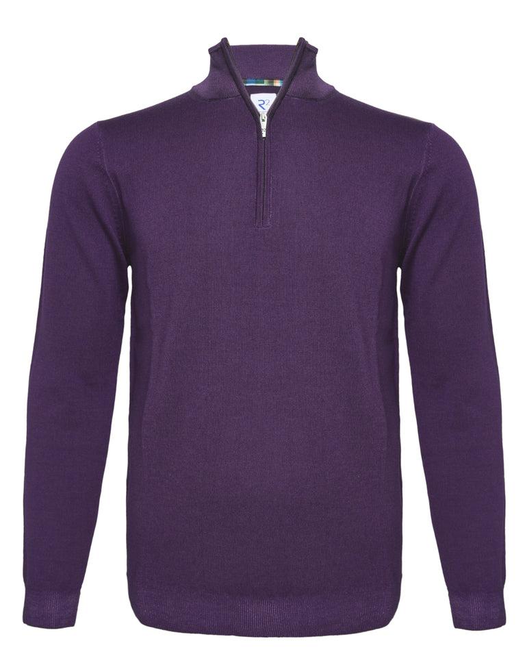 r2 amsterdam 100% merino wollen trui met rits