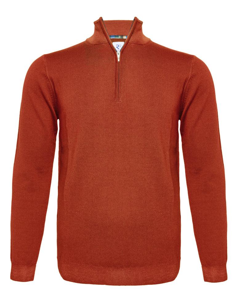 r2 amsterdam 100% merino wollen trui met rits