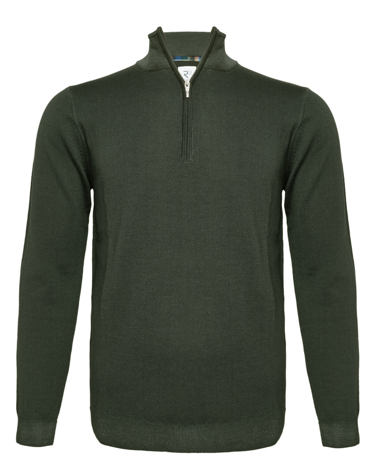 r2 amsterdam 100% merino wollen trui met rits