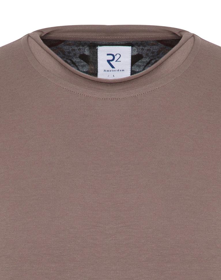R2 Amsterdam Beige T-shirt Met Lange Mouwen