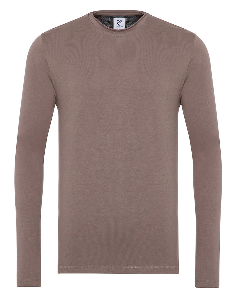 r2 amsterdam Beige t-shirt met lange mouwen