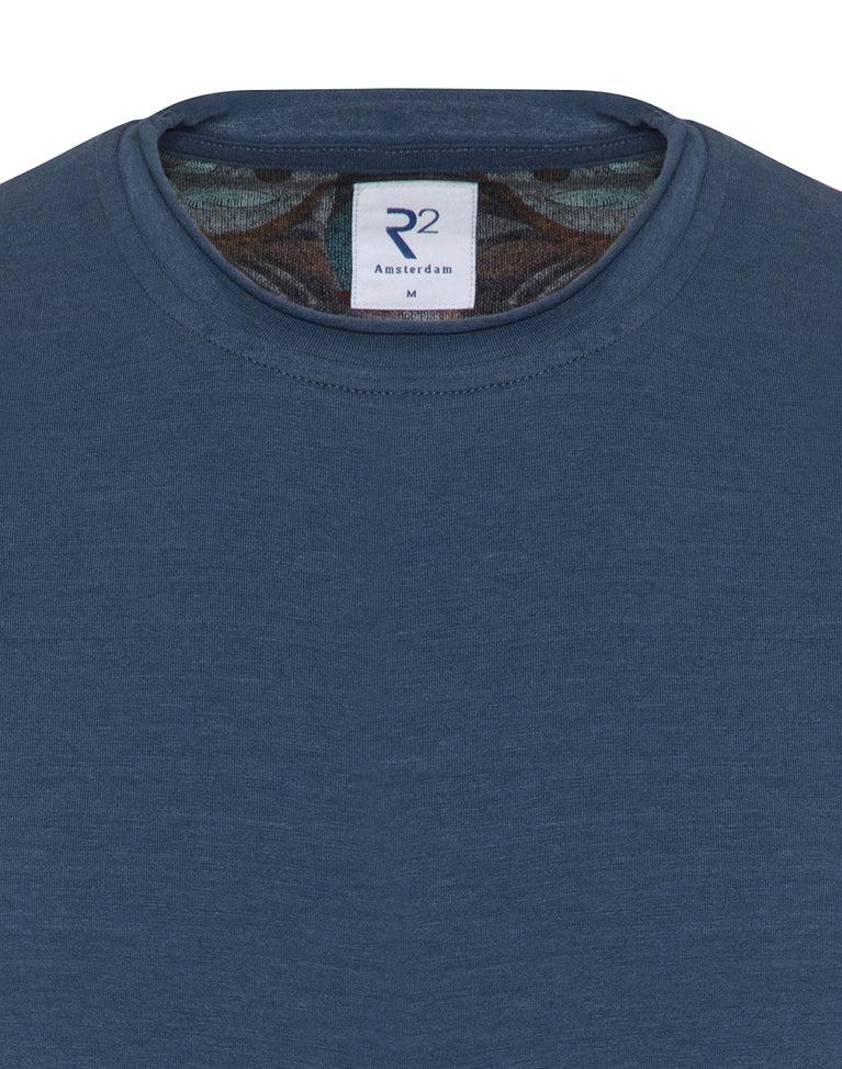 R2 Amsterdam Blauw T-shirt Met Lange Mouwen