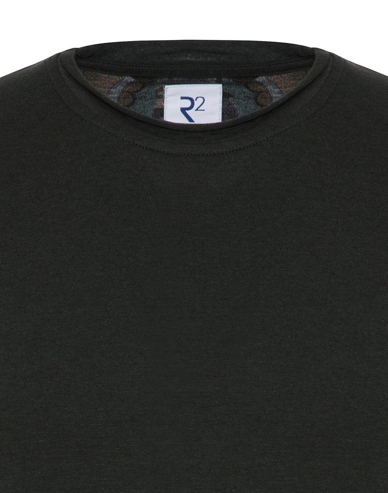 R2 Amsterdam Donkergroen T-shirt Met Lange Mouwen