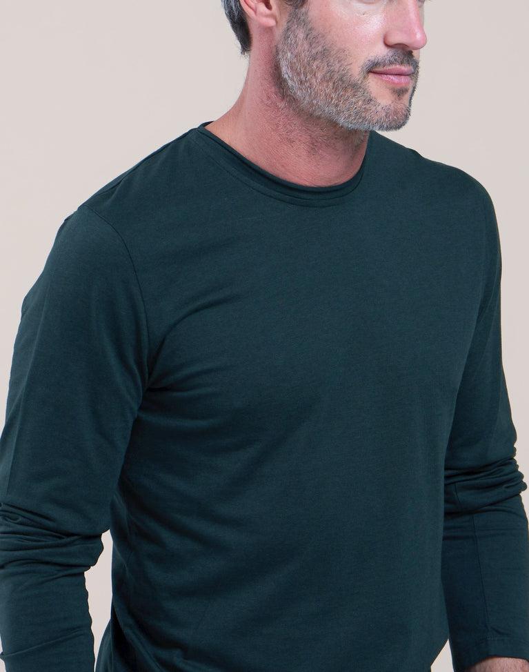 R2 Amsterdam Donkergroen T-shirt Met Lange Mouwen