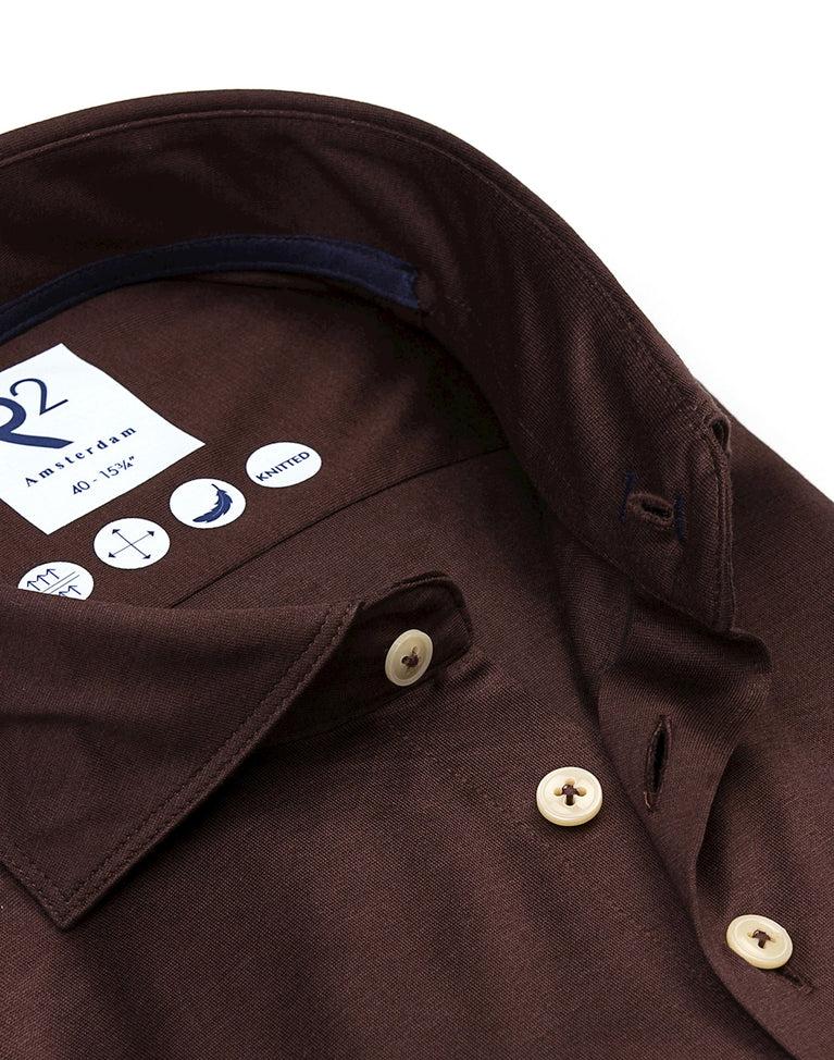 R2 Amsterdam Filoscozia Katoenen Jersey Overhemd