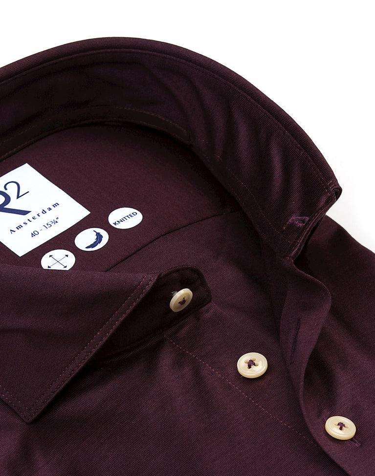 R2 Amsterdam Filoscozia Katoenen Jersey Overhemd