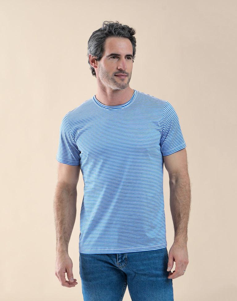 R2 Amsterdam Gestreept Katoenen T-shirt