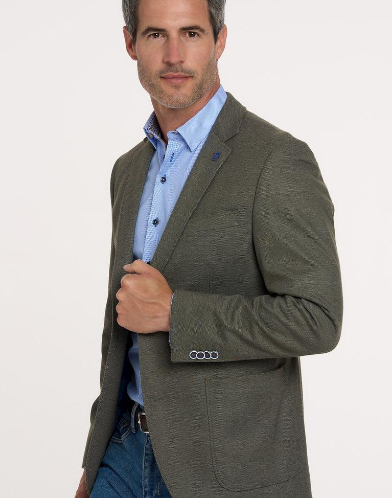 R2 Amsterdam Jersey Jas Met Birdseye-print