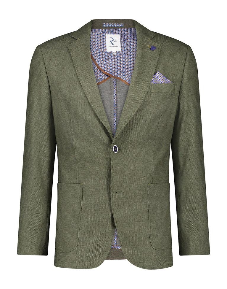 r2 amsterdam Jersey jas met birdseye-print