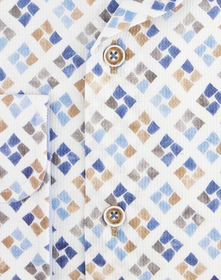 R2 Amsterdam Katoenen Overhemd Met Kopjesprint