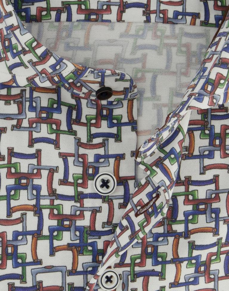 R2 Amsterdam Kofferhandvatprint Knitted Overhemd