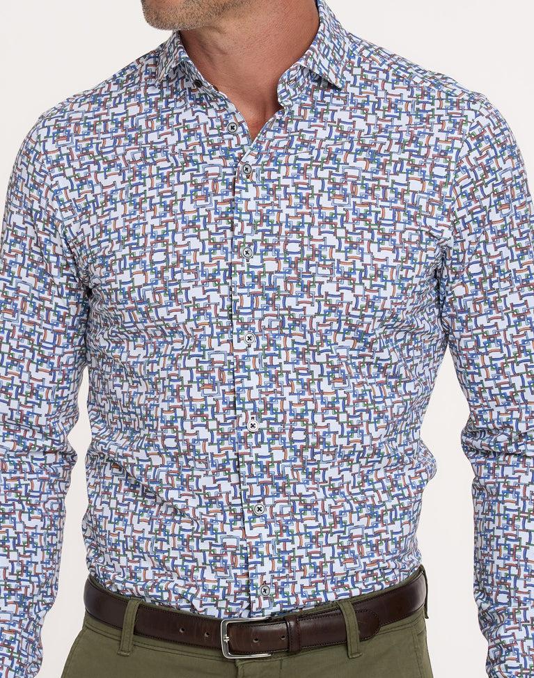 R2 Amsterdam Kofferhandvatprint Knitted Overhemd