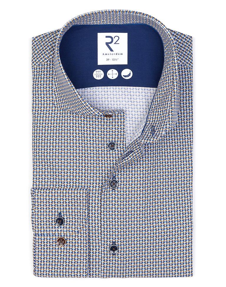 r2 amsterdam Mini print katoenen overhemd