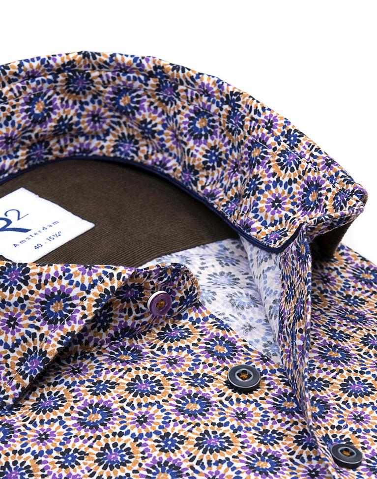 R2 Amsterdam Multicolour Katoenen Overhemd