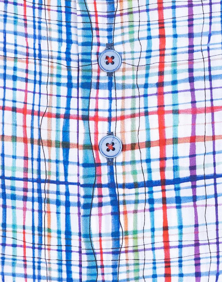 R2 Amsterdam Multicolour Ruit Katoenen Overhemd