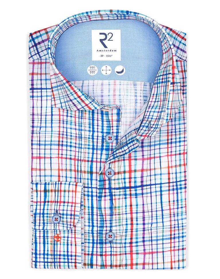 R2 Amsterdam Multicolour Ruit Katoenen Overhemd
