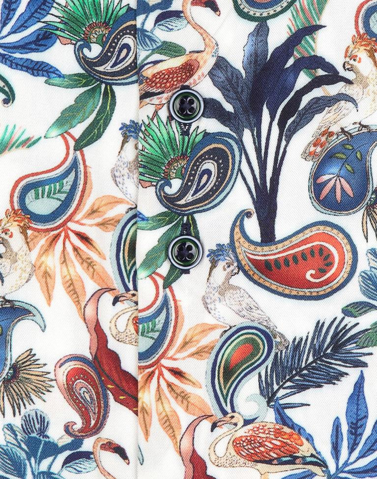 R2 Amsterdam Paisley Print Viscose Overhemd
