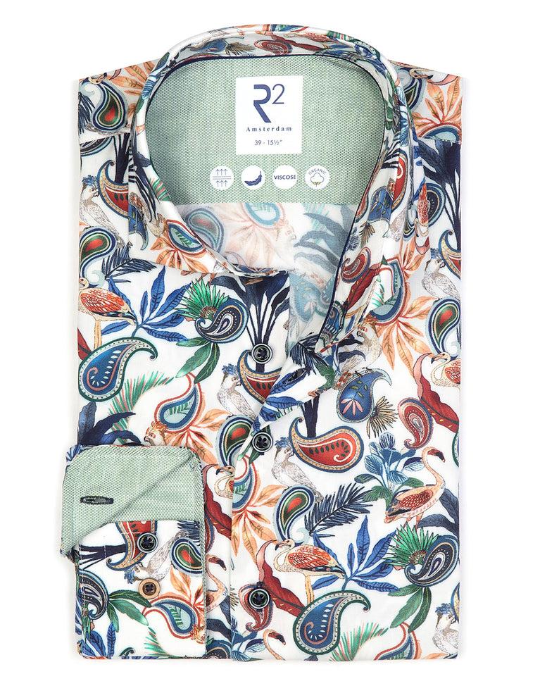 r2 amsterdam Paisley print viscose overhemd