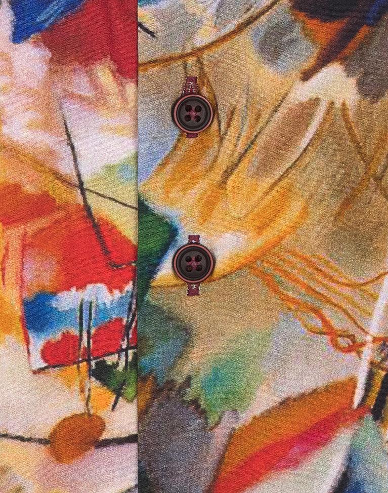 R2 Amsterdam Verfprint Katoenen Overhemd