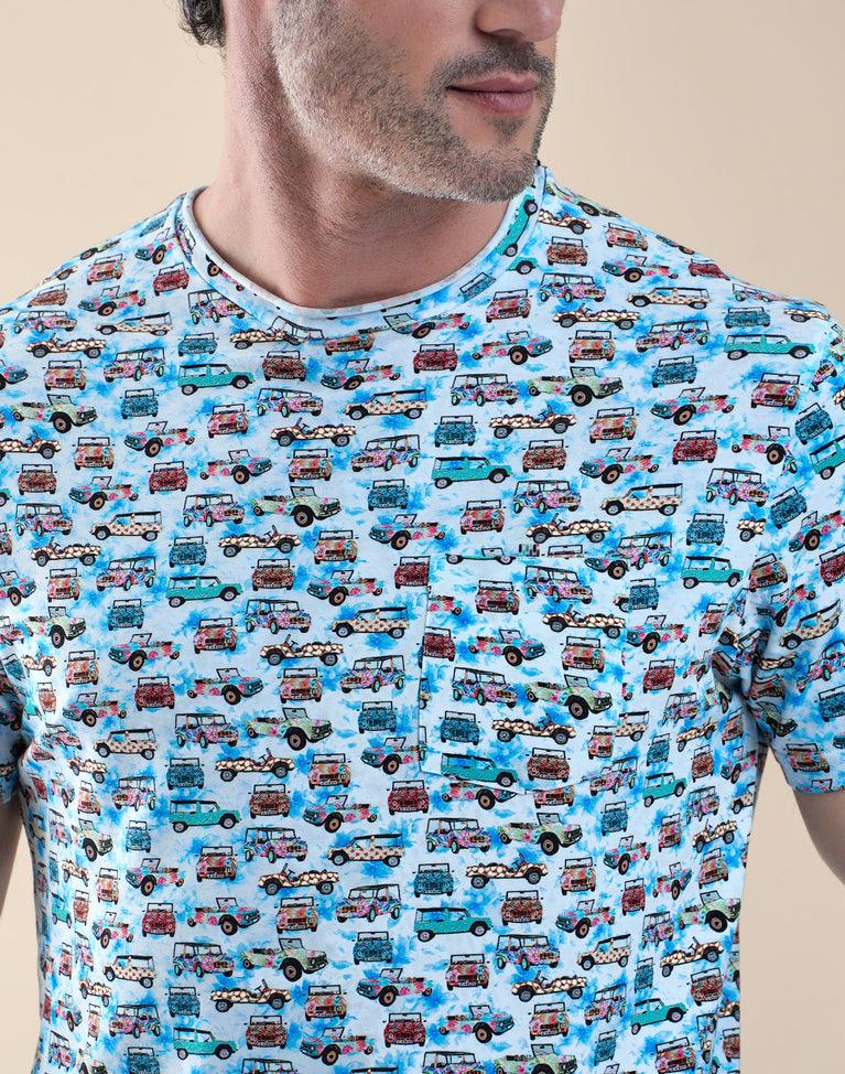 R2 Amsterdam T-shirt Met Klassieke Strandbuggy-print