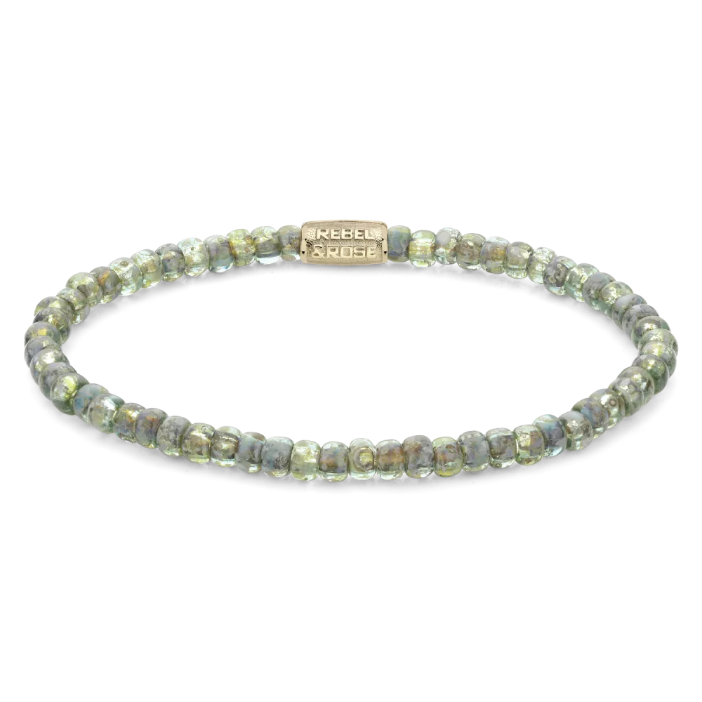 rebel & rose Glass Rocks Secret Garden Yellowgold - 4mm