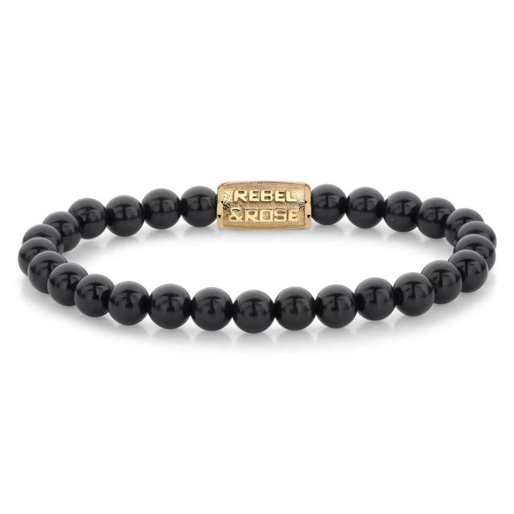 rebel & rose Black Velvet Yellowgold - 6mm