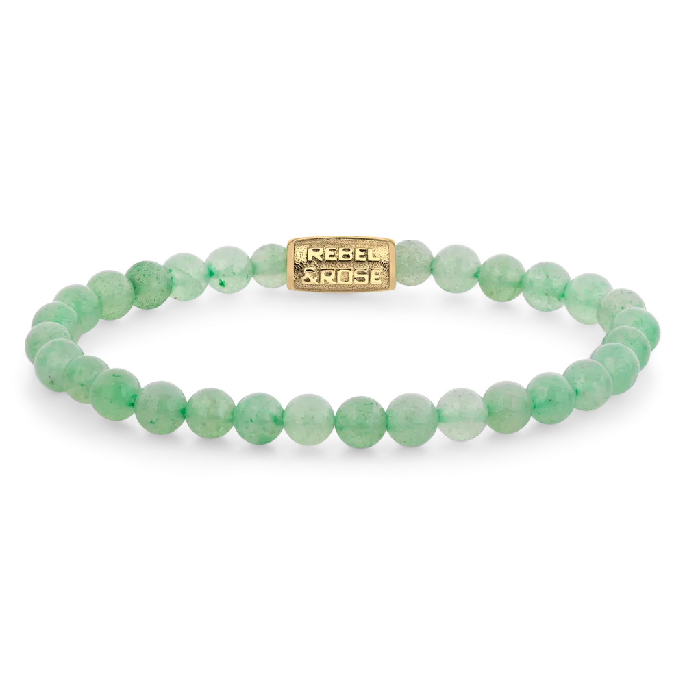 rebel & rose Bottle Green PMD Yellowgold - 6mm - po