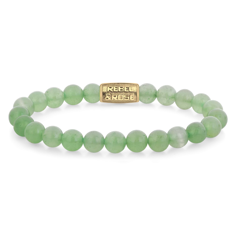 rebel & rose Bottle Green PMD Yellowgold - 8mm - po