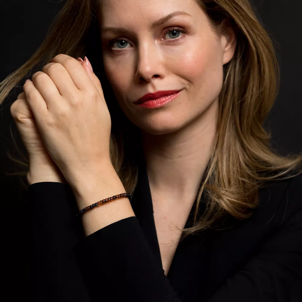 Rebel & Rose Glass Rocks Tiger Yellowgold - 4mm