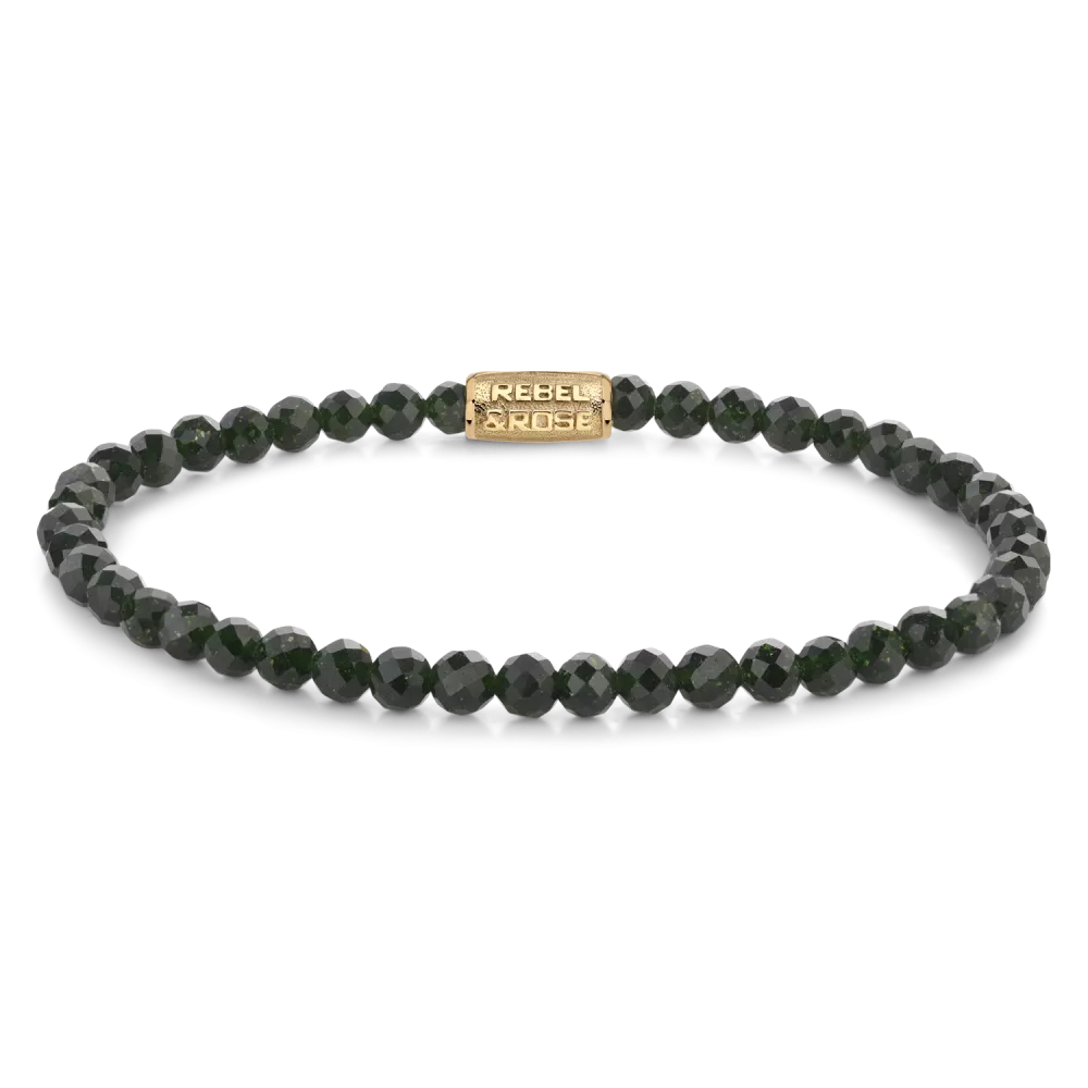 rebel & rose Green Glam Rocks Yellowgold - 4mm
