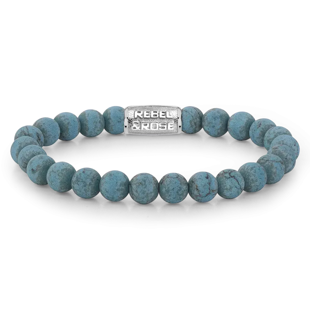 rebel & rose Matt Turquoise Delight - 8mm