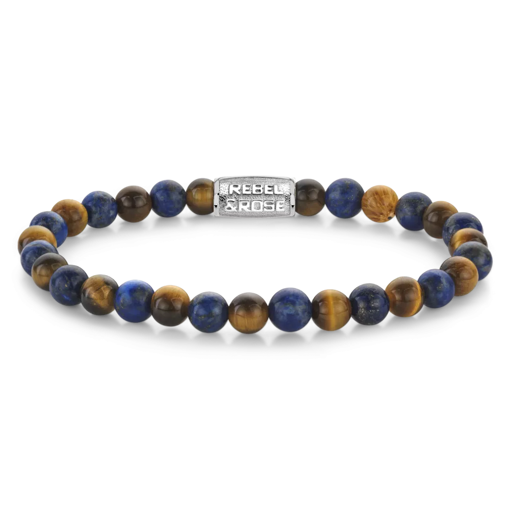 rebel & rose Mix Tiger Lapis - 6mm