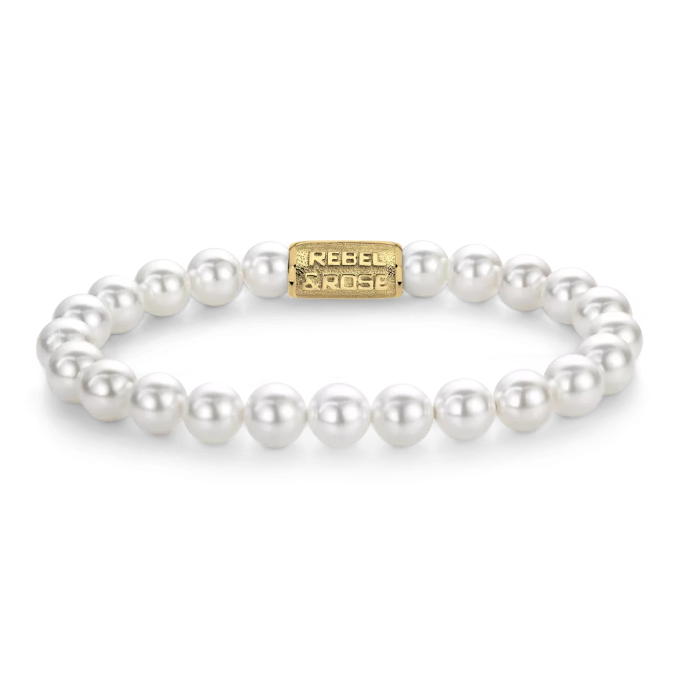rebel & rose Pearl Gem Gold - 8mm