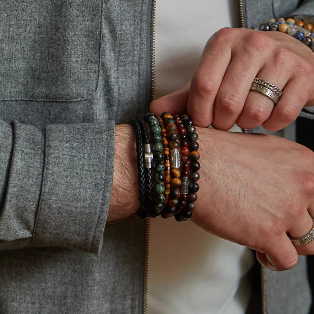 Rebel & Rose Tiger Red Vintage - 6mm