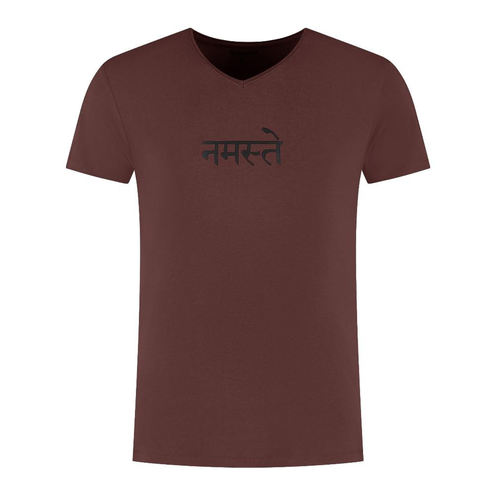 renegade guru Yoga Tee Namaste – Marron