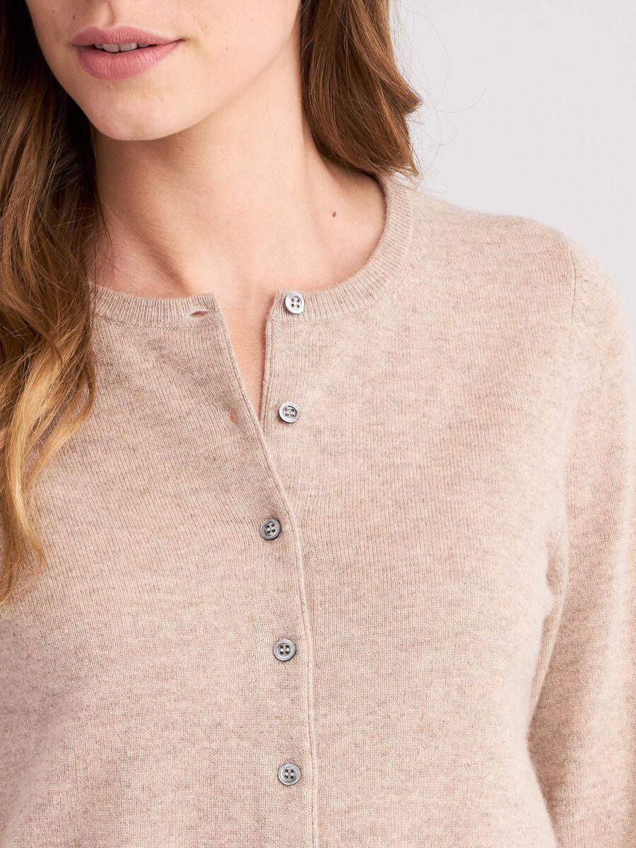 Repeat Cashmere Basic Cashmere Cardigan Met Ronde Hals