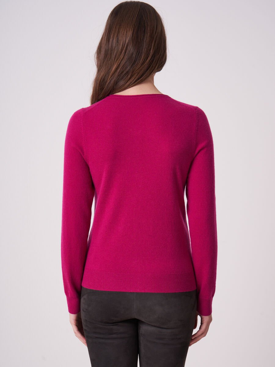 Repeat Cashmere Basic Fijngebreid Vest Met Ronde Hals Van Biologisch Cashmere