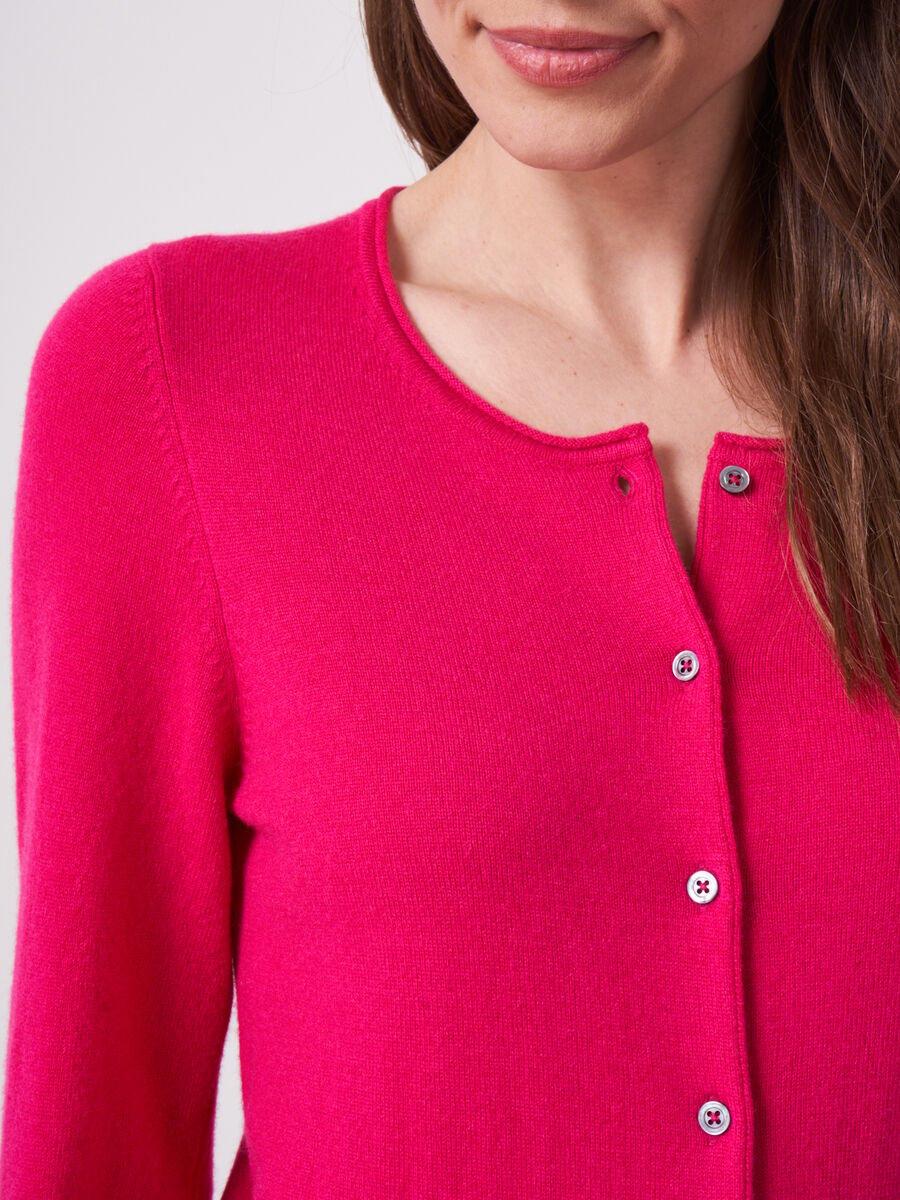 Repeat Cashmere Basic Fijngebreid Vest Met Ronde Hals Van Biologisch Cashmere