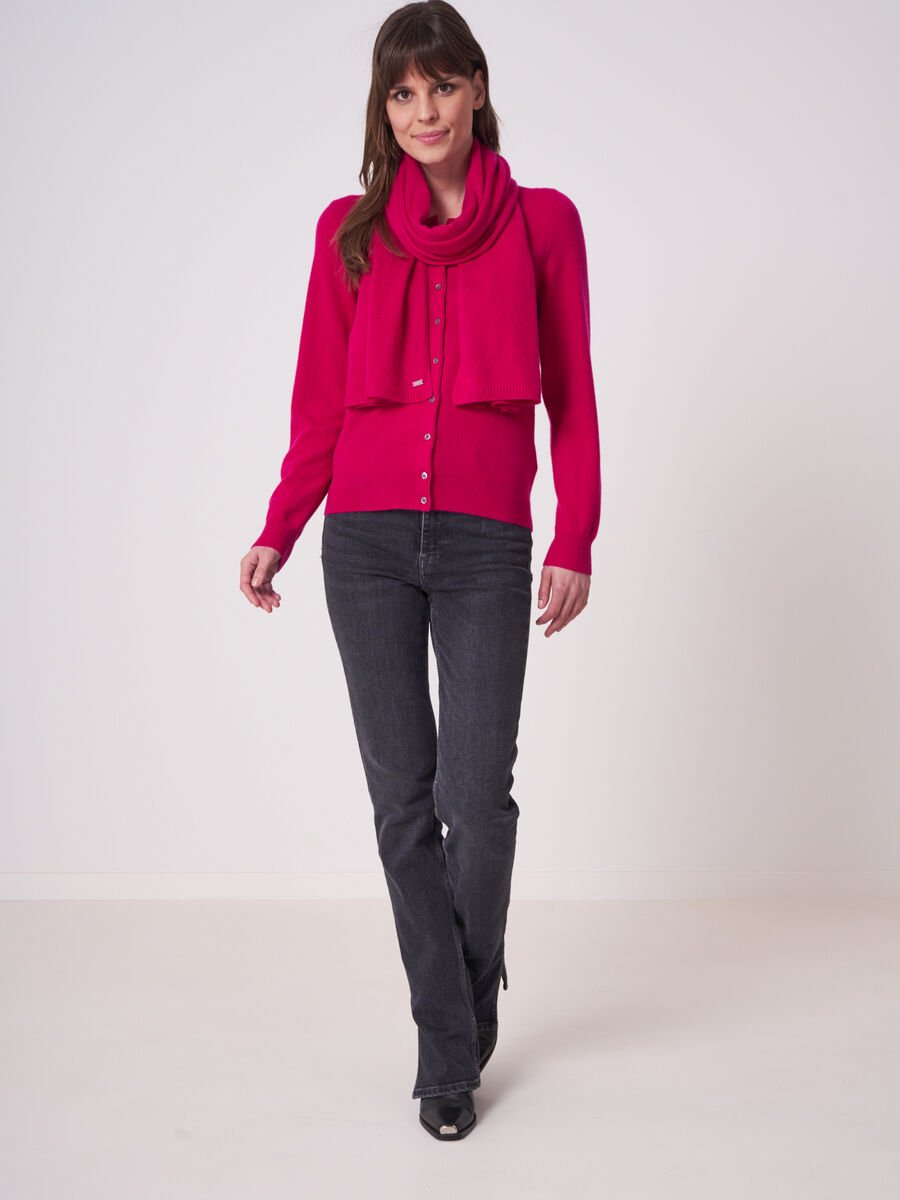 Repeat Cashmere Basic Fijngebreid Vest Met Ronde Hals Van Biologisch Cashmere