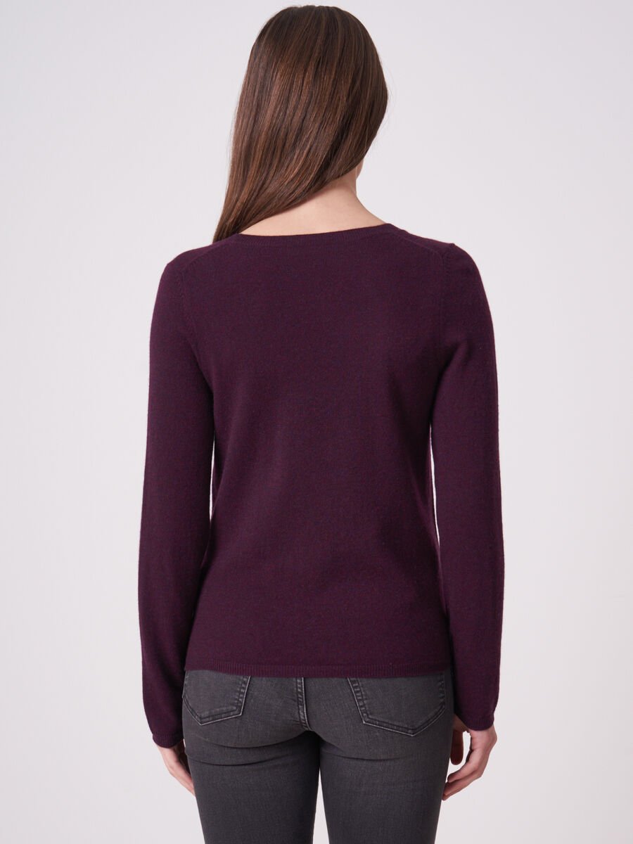 Repeat Cashmere Basic Fijngebreid Vest Met V-hals Van Biologisch Cashmere