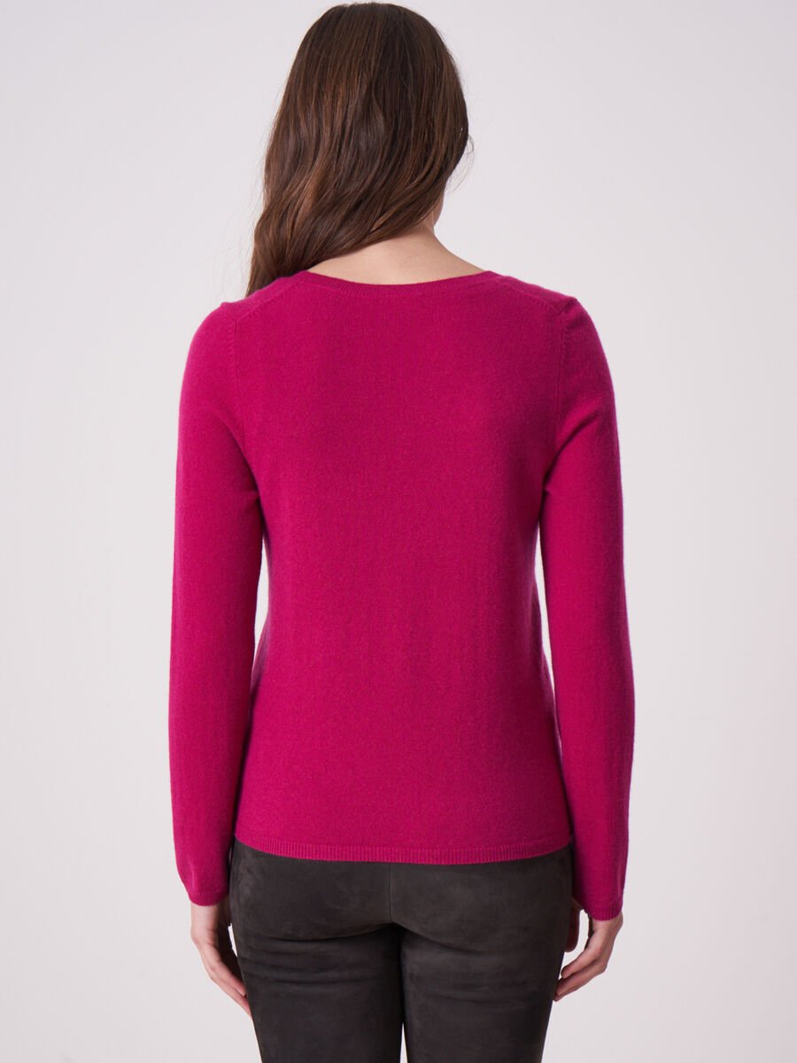 Repeat Cashmere Basic Fijngebreid Vest Met V-hals Van Biologisch Cashmere