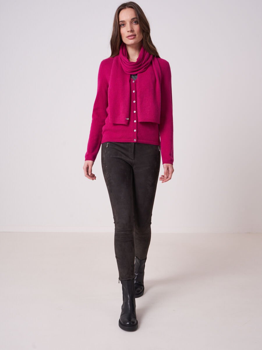 Repeat Cashmere Basic Fijngebreid Vest Met V-hals Van Biologisch Cashmere