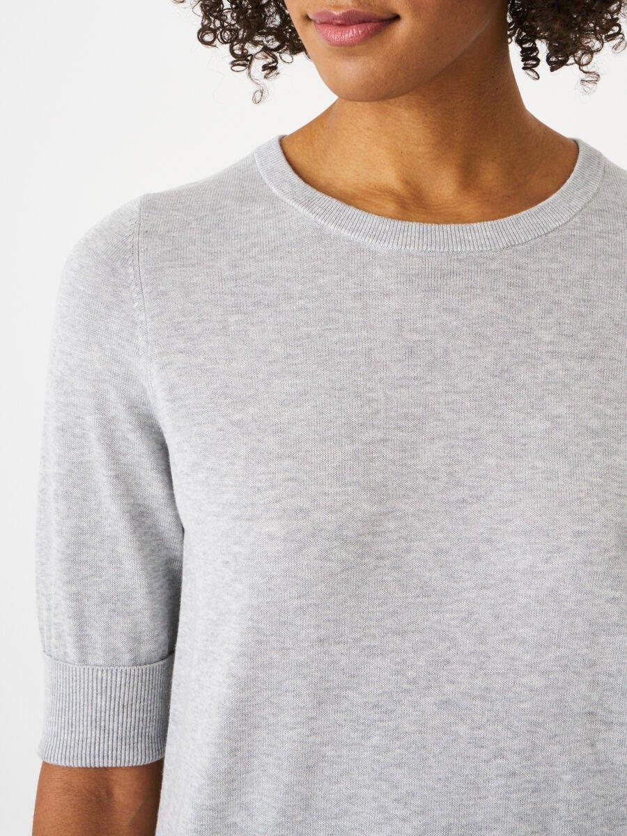 Repeat Cashmere Basic Fijngebreide Trui Met Korte Mouwen