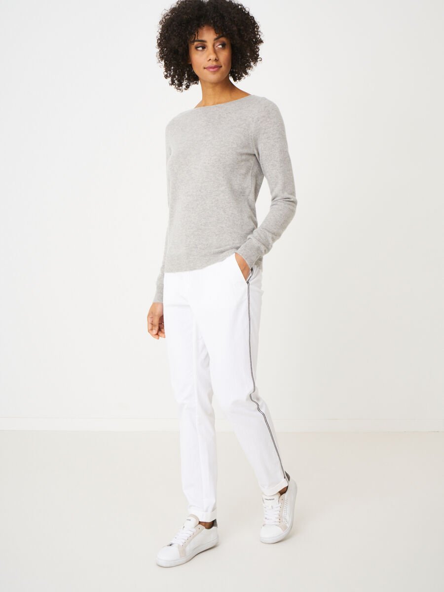 Repeat Cashmere Basic Organisch Cashmere Boothals Trui