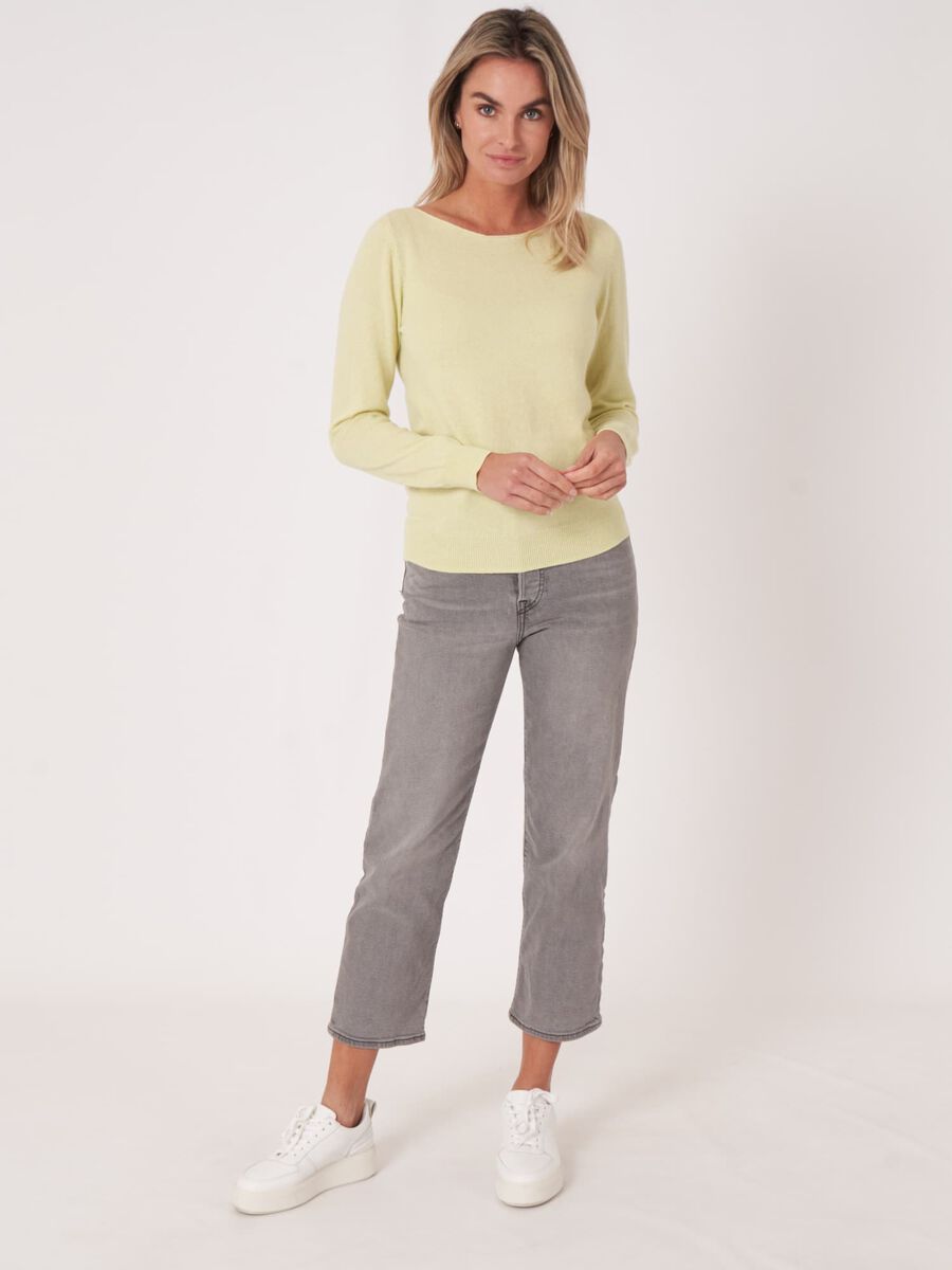 Repeat Cashmere Basic Organisch Cashmere Boothals Trui