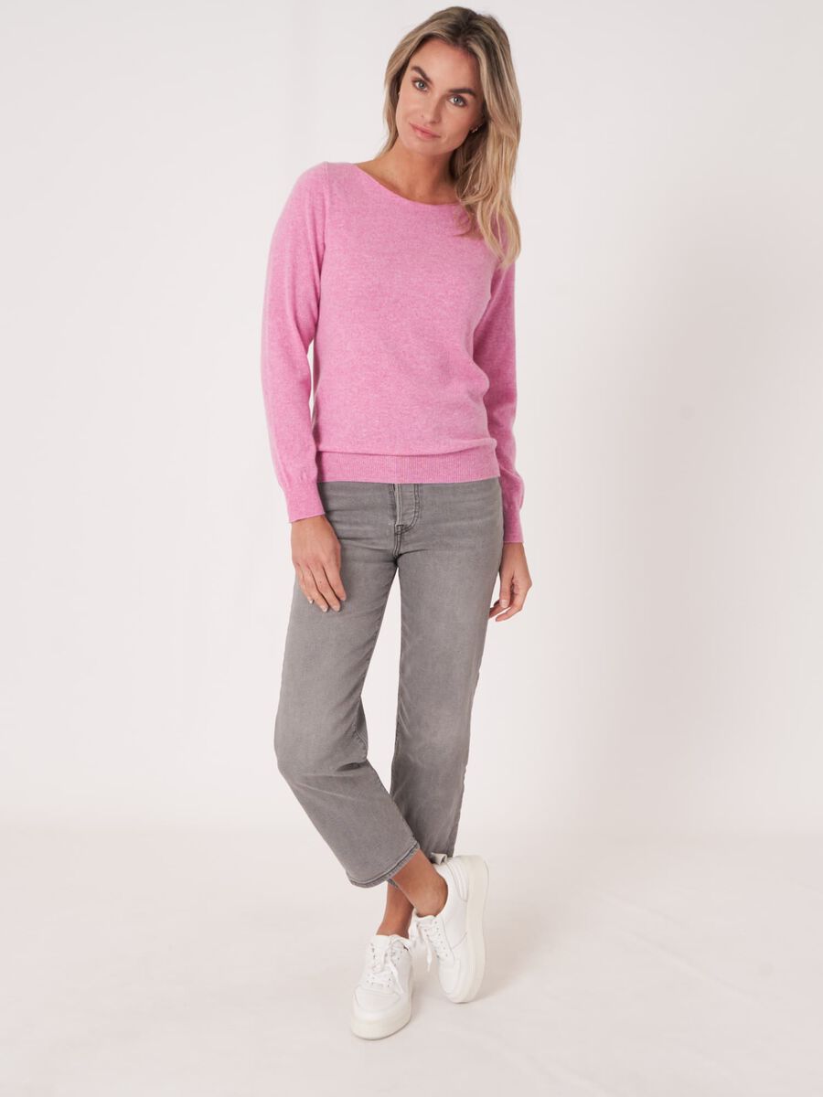 Repeat Cashmere Basic Organisch Cashmere Boothals Trui